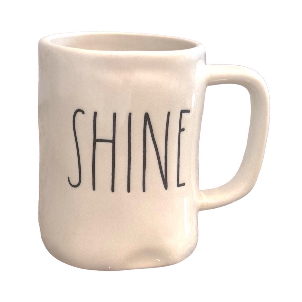 Rae Dunn by Magenta Artisan Collection Glossy White “SHINE” 20 oz Mug